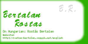 bertalan rostas business card