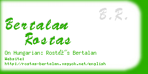 bertalan rostas business card